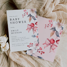 Cherry auf der Niedlichen Bow Coquette Babydusche Einladung