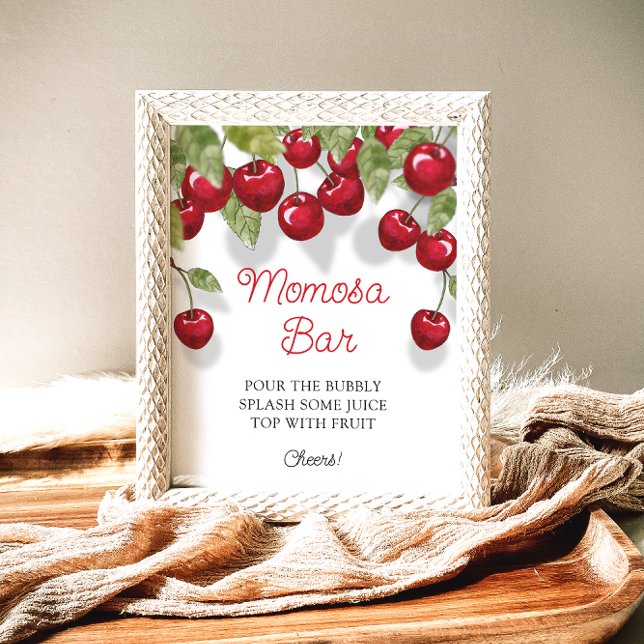 Cherry auf der oberen Momosa Bar Baby Dusche Poster (Von Creator hochgeladen)
