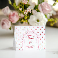 Cherry auf der oberen rosa Bow Baby Dusche Windeln