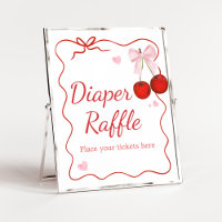 Cherry auf der oberen rosa Bow Baby Dusche Windeln
