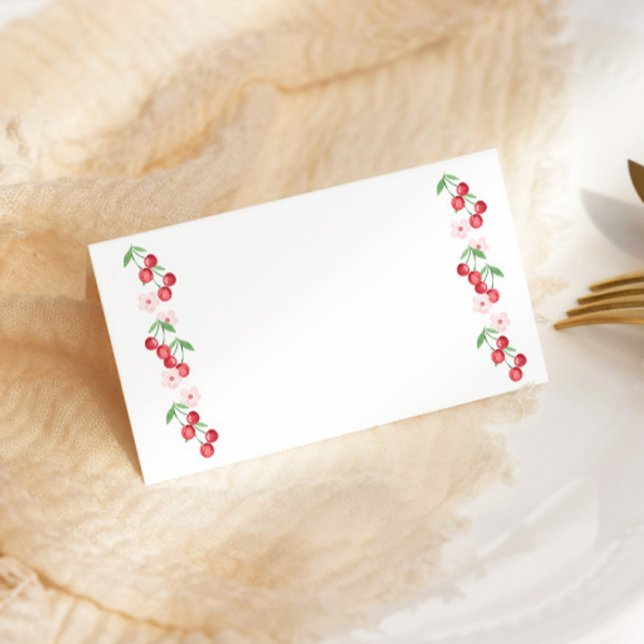 Cherry auf der Oberseite Pink Baby Dusche Platzkar (Von Creator hochgeladen)