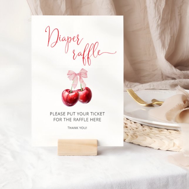 Cherry auf der rosa Bow Baby Dusche Windelwanne Poster (Von Creator hochgeladen)