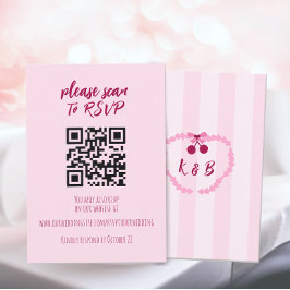 Cherry auf der RSVP-Antwortkarte für die oberste H RSVP Karte