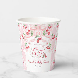 Cherry auf der Top Baby Dusche Pappbecher