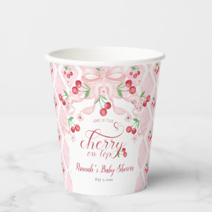 Cherry auf der Top Baby Dusche Pappbecher