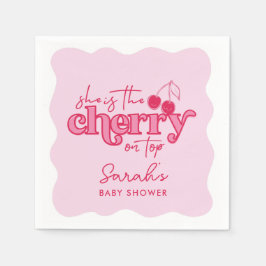 Cherry auf der Top Baby Shower Napkins Serviette
