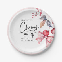 Cherry auf der Top Pink Bow Coquette Babydusche