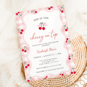 Cherry auf Top Baby Dusche Einladungen