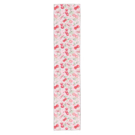 Cherry auf Top Baby Dusche Pink Coquette Kurzer Tischläufer