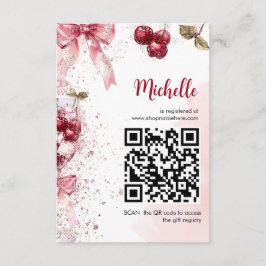 Cherry auf Top Bow Cocktail Summer Brautparty Begleitkarte