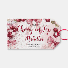 Cherry auf Top Bow Cocktail Summer Brautparty Geschenkanhänger