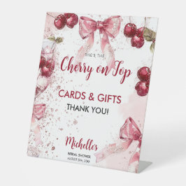 Cherry auf Top Bow Cocktail Summer Brautparty Sockelschild