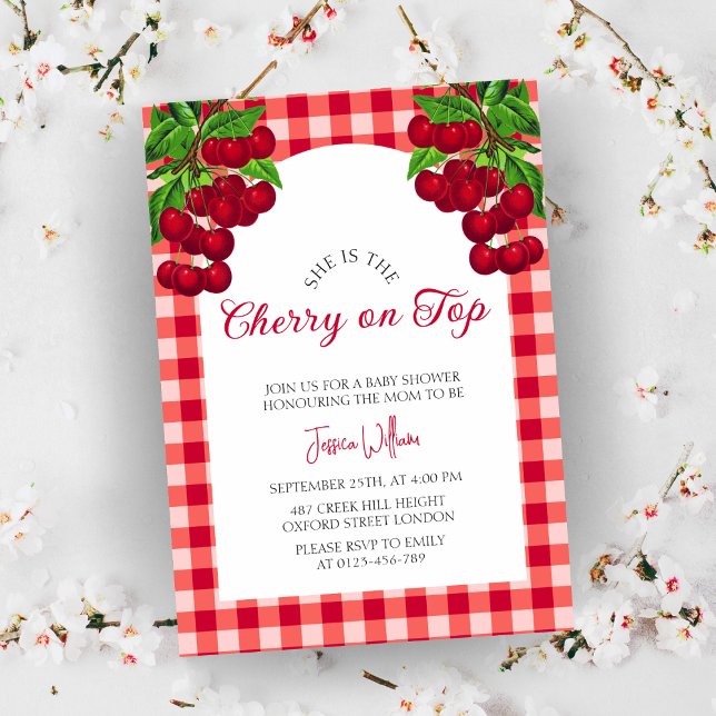 Cherry auf Top Fall Baby Dusche Einladung (Von Creator hochgeladen)