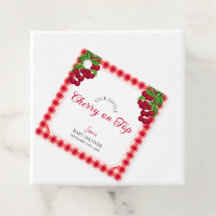 Cherry auf Top Fall Gingham Kariert Baby Shower
