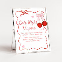Cherry auf Top Pink Bow Baby Late Night Diapers