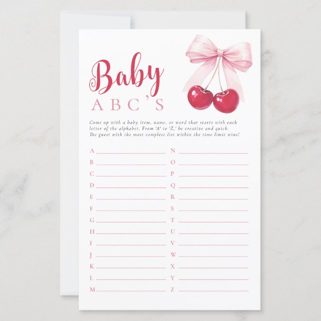 Cherry Baby ABCs Spiel (Vorderseite)