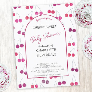 Cherry Baby shower Invitation
