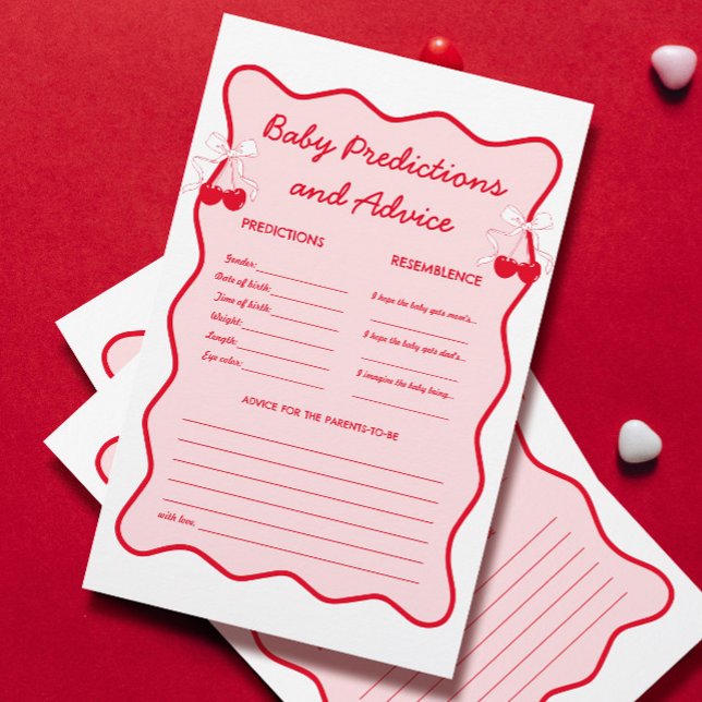Cherry Baby Shower Predictions Game (Von Creator hochgeladen)
