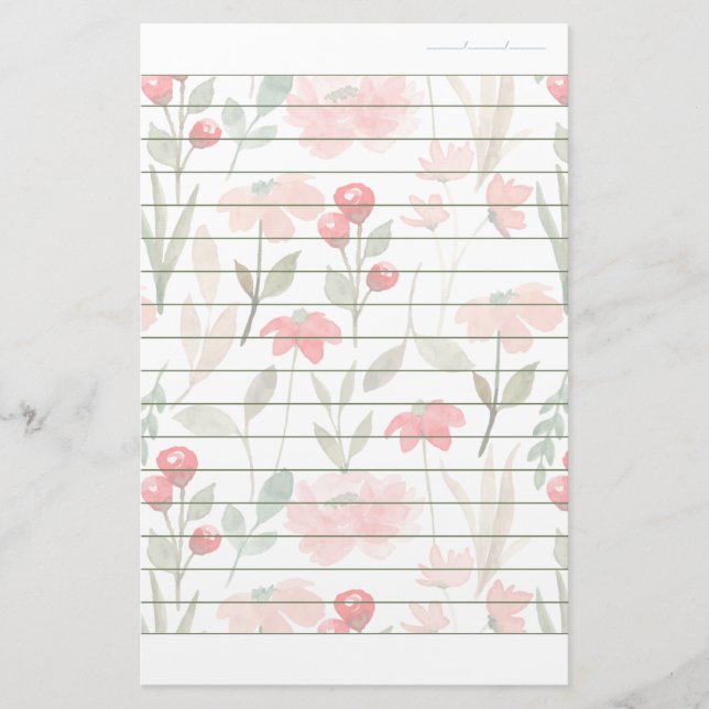 Cherry Berry Muster Schreibpapier mit gestrichenem Briefpapier (Vorderseite)