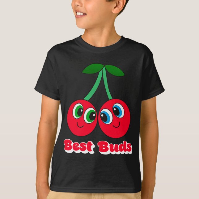 Cherry Best Girl Friend Girlfriend Smile Twin Berr T-Shirt (Vorderseite)