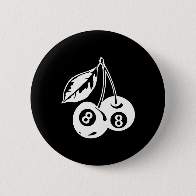Cherry Billiards - Stilvolles Poolspiel Button (Vorderseite)