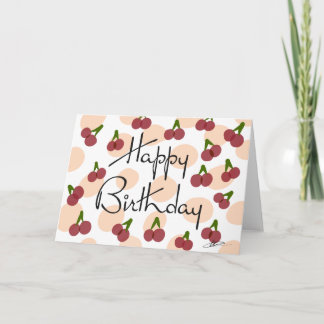 Cherry Birthday Card Karte