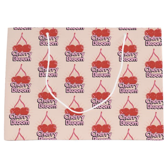 Cherry Bloom Large Gift Bag Große Geschenktüte (Vorderseite)