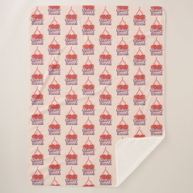Cherry Bloom Sherpa Blanket Sherpadecke (Vorderseite)