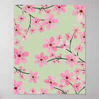 Cherry Blossom 07 Pastel Green