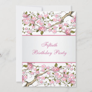 Cherry Blossom 50e anniversaire de fête Invitation