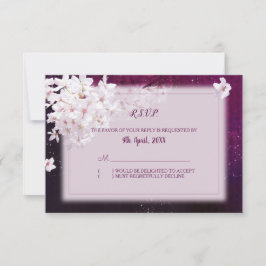 Cherry Blossom Abend Wedding RSVP Karte