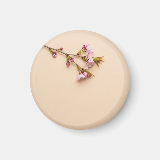 Cherry Blossom and Daisy Background Magnet (Vorne)