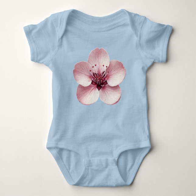 Cherry Blossom Baby Bodysuit Strampler (Vorderseite)