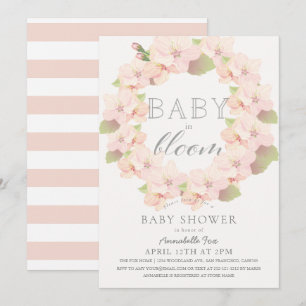 Cherry Blossom Baby in Bloom Girl Baby Dusche Einladung