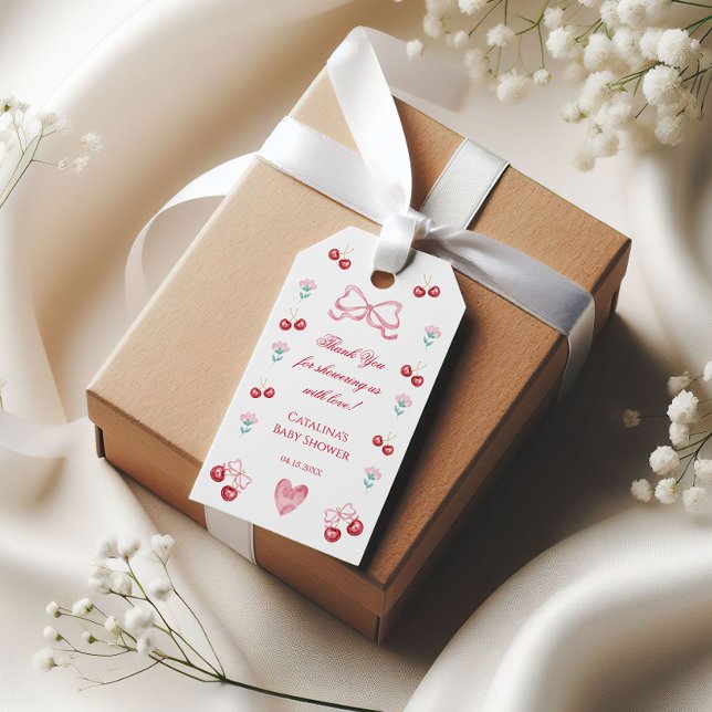 Cherry Blossom Babydusche Vielen Dank Geschenkanhänger (Von Creator hochgeladen)