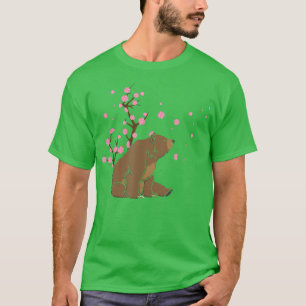 Cherry Blossom Bear Animal Japanische Sakura Blume T-Shirt