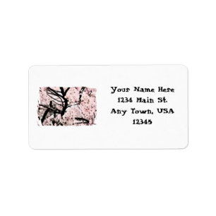 Cherry Blossom bearbeitet Adressaufkleber