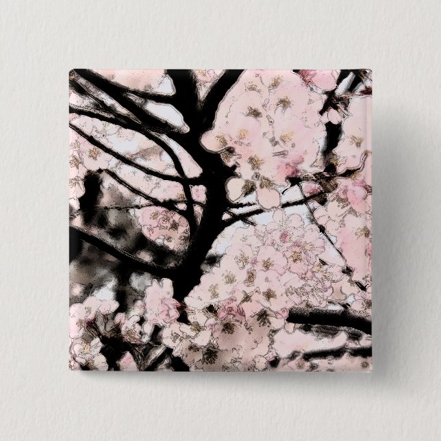 Cherry Blossom bearbeitet Button (Vorderseite)