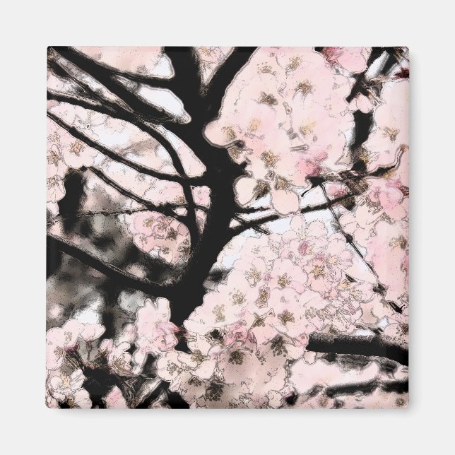 Cherry Blossom bearbeitet Magnet (Vorne)