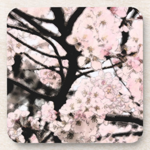 Cherry Blossom bearbeitet Untersetzer