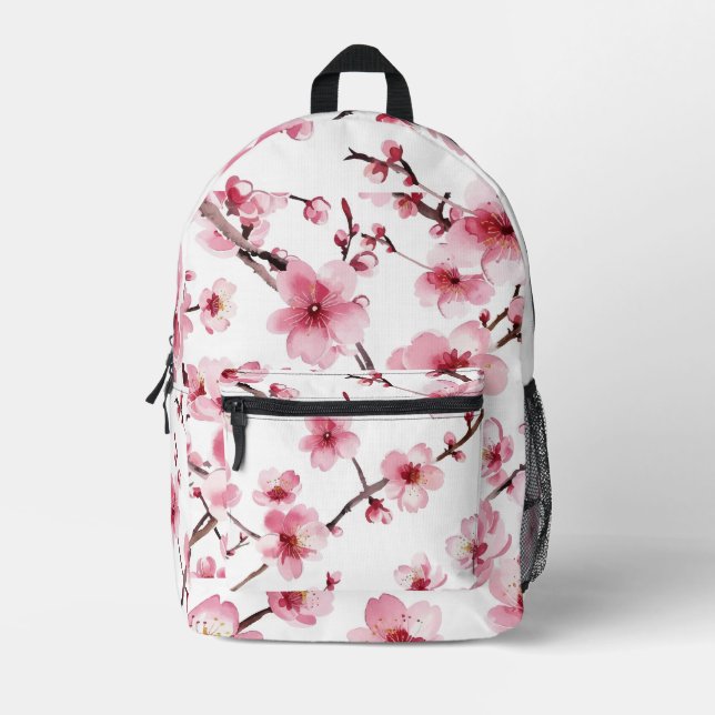 Cherry Blossom Bedruckter Rucksack (Vorderseite)