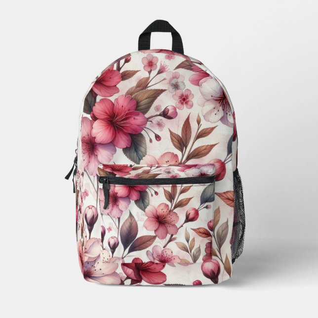 Cherry Blossom Bedruckter Rucksack (Vorderseite)