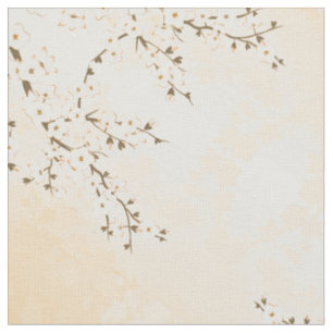 Cherry Blossom Beige Creme Asia Floral Stoff