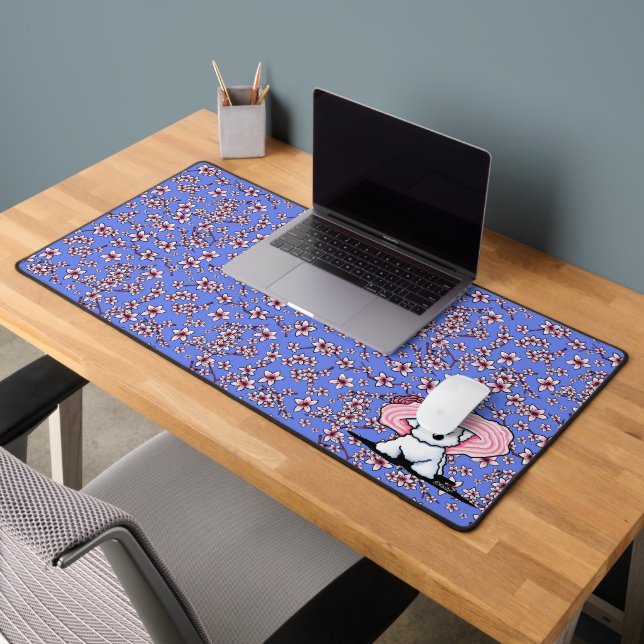 Cherry Blossom Bichon Schreibtischunterlage (Büro 2)