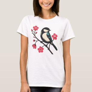 Cherry Blossom Bird - Frühlingsdienlichkeit Kunst T-Shirt