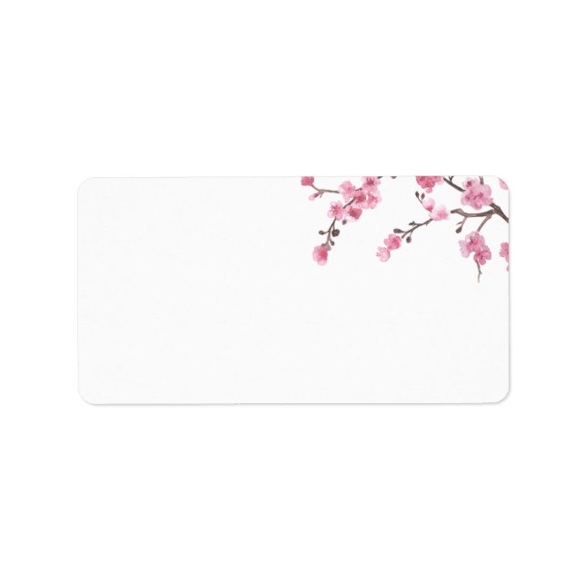 Cherry Blossom Bloom | Adressaufkleber (Vorne)
