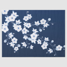Cherry Blossom Blue White Seidenpapier