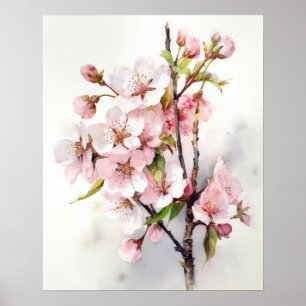 Cherry Blossom Blume Art Print Poster