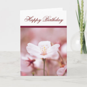 Cherry Blossom Blume Happy Birthday Grußkarte Karte