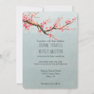 Cherry Blossom Blume Hochzeit Einladung